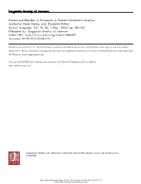 A Feature-Geometric Analysis Author(S): Heidi Harley and Elizabeth Ritter Source: Language, Vol