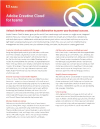 Adobe Creative Cloud for Teams