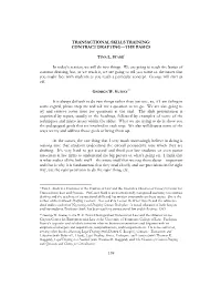 Contract Drafting—The Basics