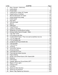 Definitions 1 2 Safety Rules 7 3 Fixed Signal 10 4 Conditions for Taking