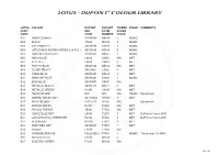 Lotus - Dupon T® Colour Library