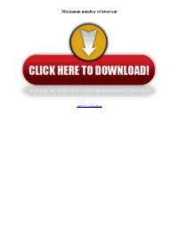 Maximum Number of Utorrent