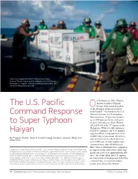 The U.S. Pacific Command Response to Super Typhoon Haiyan