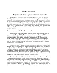 Chapter Twenty-Eight Beginning of the Burning Times in Western