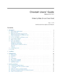 Cheetah Users' Guide