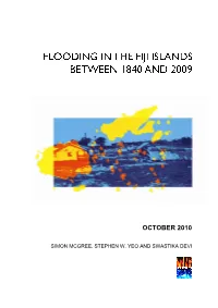 Flooding in the Fiji Islands Between 1840 and 2009