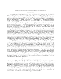 Math 676. Global Extensions Approximating Local Extensions 1