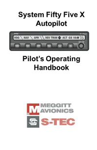 System Fifty Five X Autopilot Pilot's Operating Handbook
