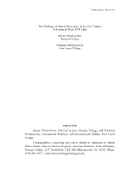 The Challenge of Global Governance in the 21St Century: a Review of Three TED Talks