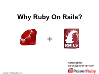 Why Ruby on Rails?