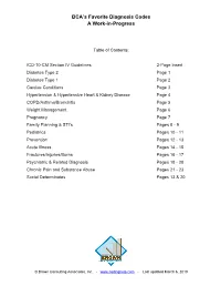 BCA's Favorite Diagnosis Codes a Work-In-Progress