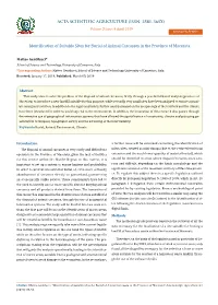 Identification of Suitable Sites for Burial of Animal Carcasses in The