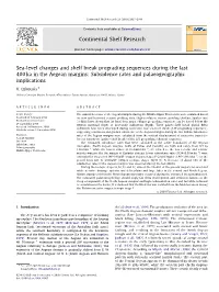 Sea-Level Changes and Shelf Break Prograding Sequences During the Last 400 Ka in the Aegean Margins: Subsidence Rates and Palaeogeographic Implications