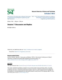 Session 7: Discussion and Replies