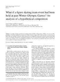 What If a Figure Skating Team Event Had Been Held at Past Winter