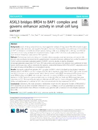 ASXL3 Bridges BRD4 to BAP1 Complex and Governs Enhancer
