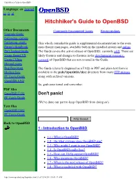 Hitchhiker's Guide to Openbsd
