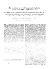 The Possible Roles for Polyamines in the Initiation Process of SV40 DNA Replication in Vitro