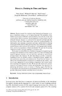 Dedalus: Datalog in Time and Space