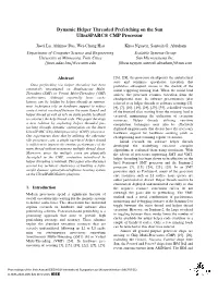 Dynamic Helper Threaded Prefetching on the Sun Ultrasparc® CMP Processor