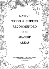 Native Trees and Shrubs for Seaside Areas