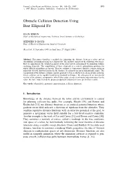 Obstacle Collision Detection Using Best Ellipsoid Fit