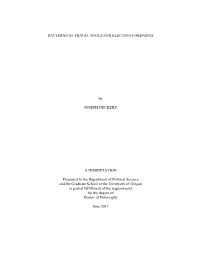 PATTERNS of FRAUD: TOOLS for ELECTION FORENSICS By