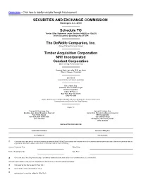 SECURITIES and EXCHANGE COMMISSION Schedule to The