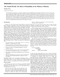 The Found World: the Role of Findability in the History of Botany Douglas Tuers