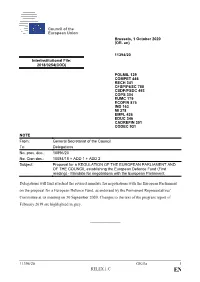 11394/20 GK/Ils 1 RELEX.1.C Delegations Will Find Attached The