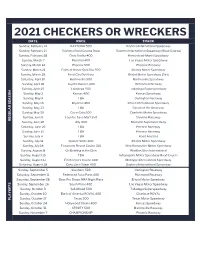 2021 Cow Schedule