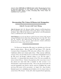 6 Documenting the Crimes of Democratic Kampuchea
