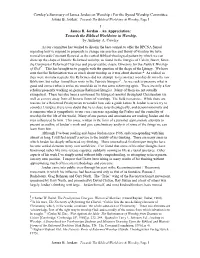 Cowley's Summary of James Jordan on Worship