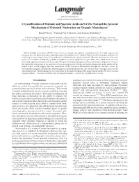 Crystallization of Malonic and Succinic Acids on Sams: Toward the General Mechanism of Oriented Nucleation on Organic Monolayers†