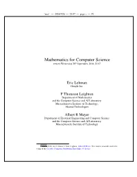 "Mathematics for Computer Science" (MCS)