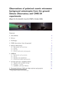 Simons Observatory and CMB-S4 Experiments (Report for the Scientiﬁc Council of IN2P3, October 2020)