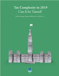 Tax Complexity in 2019: Can It Be Tamed?