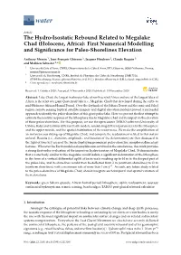 The Hydro-Isostatic Rebound Related to Megalake Chad (Holocene, Africa): First Numerical Modelling and Signiﬁcance for Paleo-Shorelines Elevation