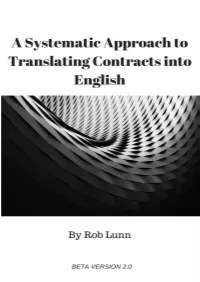 A Systematic Approach to Translating Contracts Into English