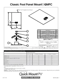 Classic Pool Panel Mount QMPC