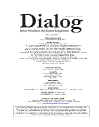 Dialog Vol. 41, No. 1, Juni 2018 ISSN