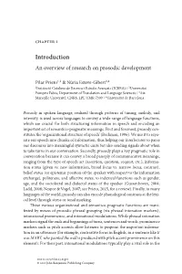 Introduction: an Overview of Research on Prosodic Development
