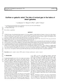 Outflow Or Galactic Wind: the Fate of Ionized Gas in the Halos of Dwarf