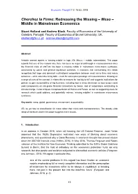 Redressing the Missing – Meso – Middle in Mainstream Economics