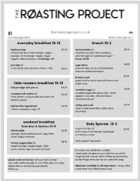 TRP Menu 2021