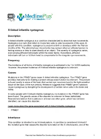 X-Linked Infantile Nystagmus