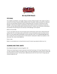 8U Allstar Rules Pitching
