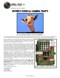 Camera Trap Buyer's Guide