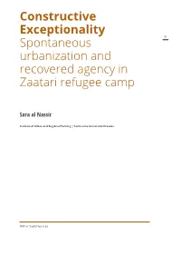 Constructive Exceptionality Spontaneous Urbanization And