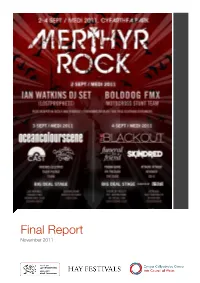 Final Report November 2011 Photos: Madebyﬁnn.Com